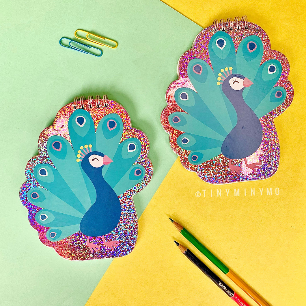 Holographic Peacock Notepad