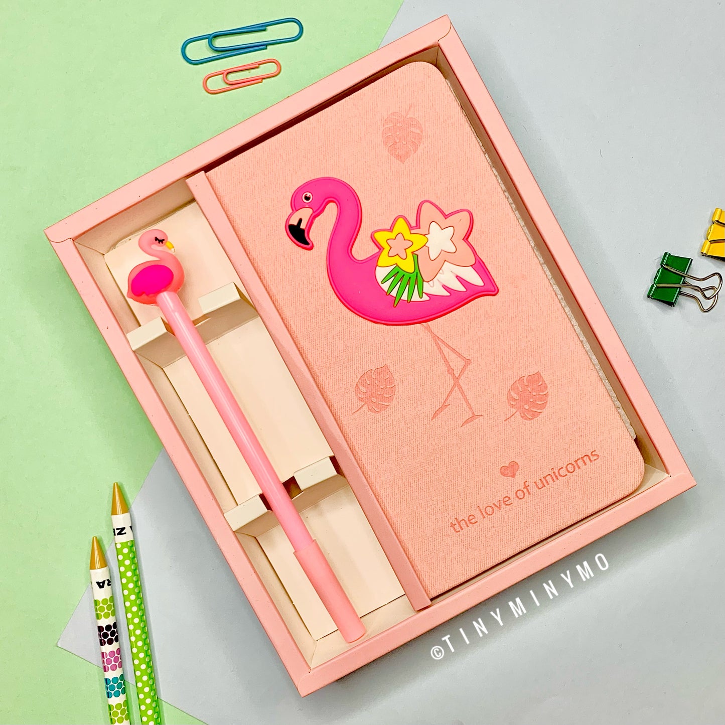 Flamingo Diary Gift Set - Tinyminymo