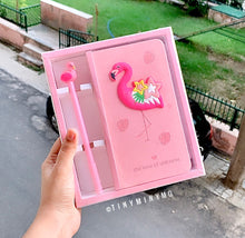 Load image into Gallery viewer, Flamingo Diary Gift Set - Tinyminymo
