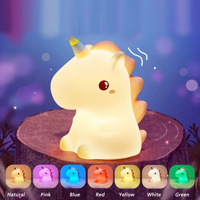Silicone Unicorn Touch Lamp with Remote - Tinyminymo