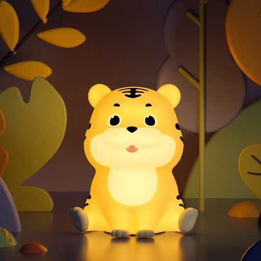 Sitting Tiger Silicone Night Light - Tinyminymo