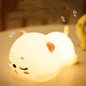 Sleeping Kitty Silicone Night Light - Tinyminymo