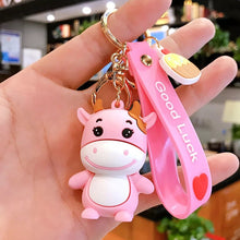 Load image into Gallery viewer, Smiling Cow 3D Keychain - Tinyminymo
