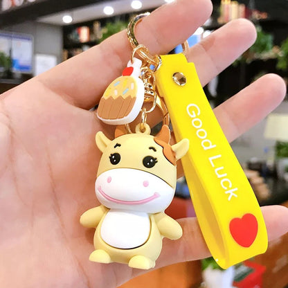 Smiling Cow 3D Keychain - Tinyminymo