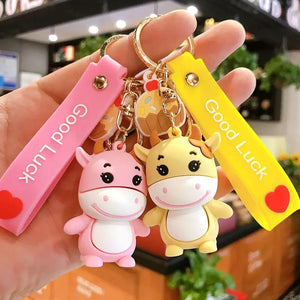 Smiling Cow 3D Keychain - Tinyminymo
