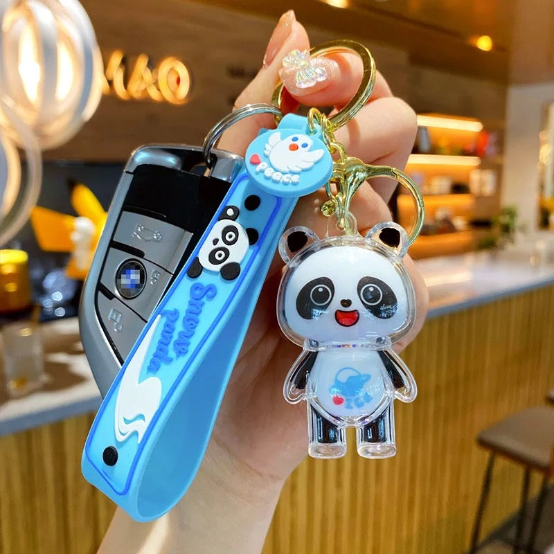 Snow Panda 3D Keychain - Tinyminymo