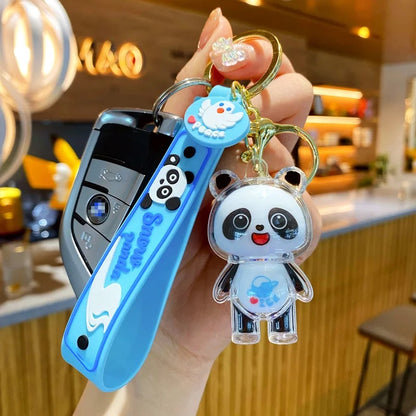 Snow Panda 3D Keychain - Tinyminymo