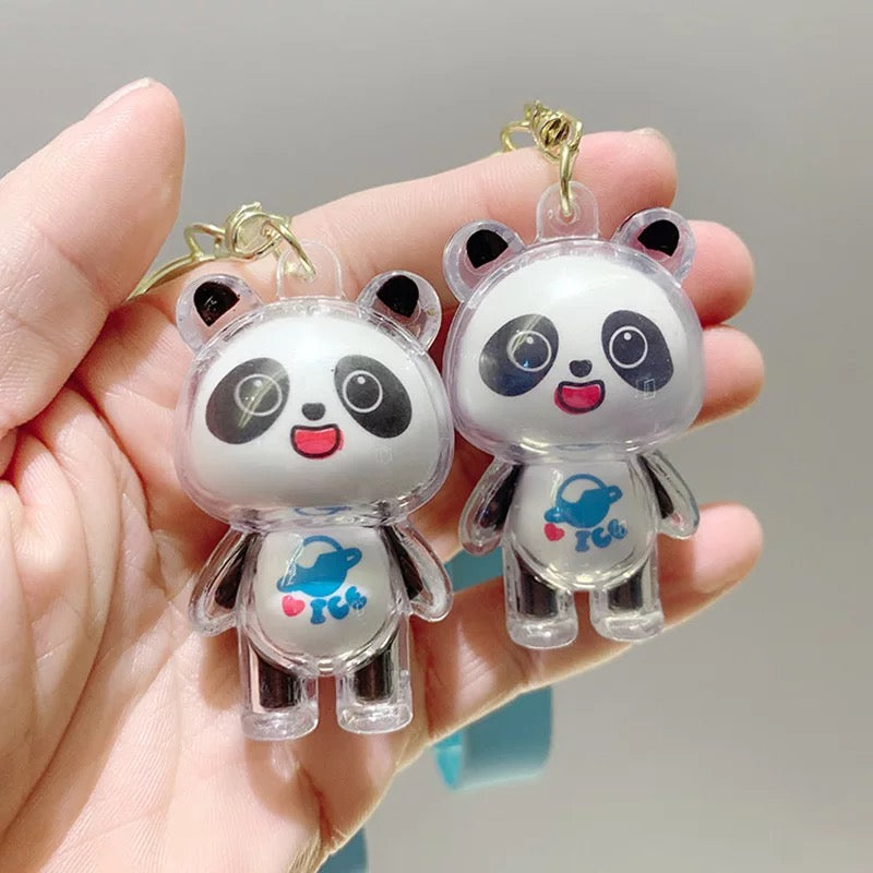 Snow Panda 3D Keychain - Tinyminymo