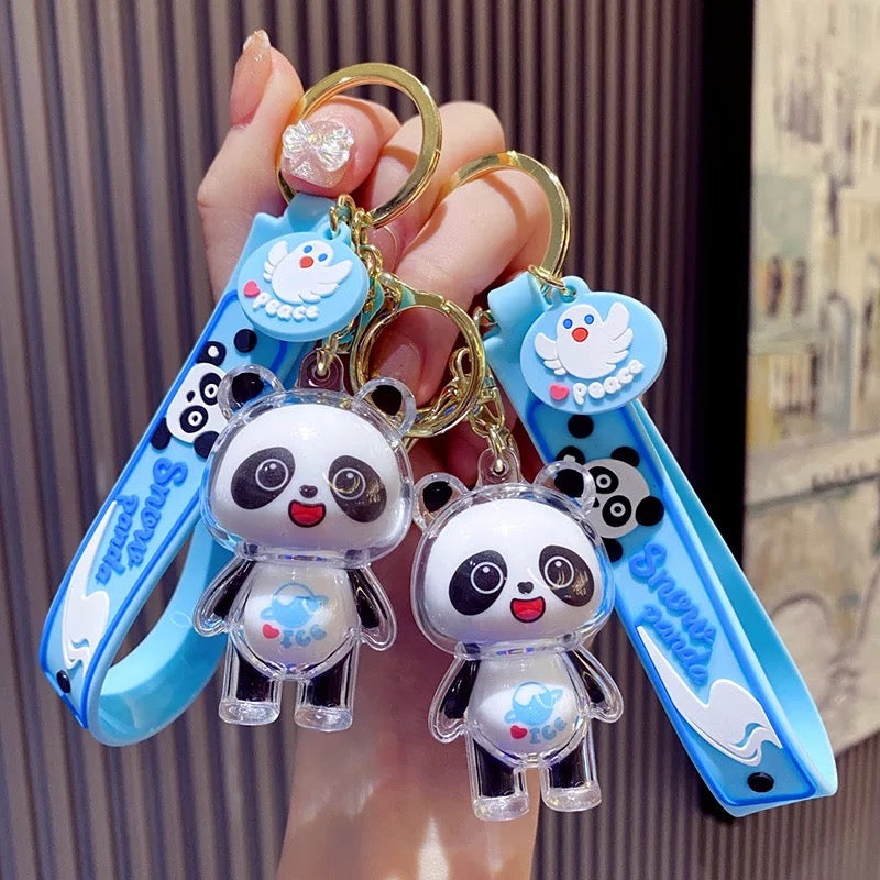 Snow Panda 3D Keychain - Tinyminymo