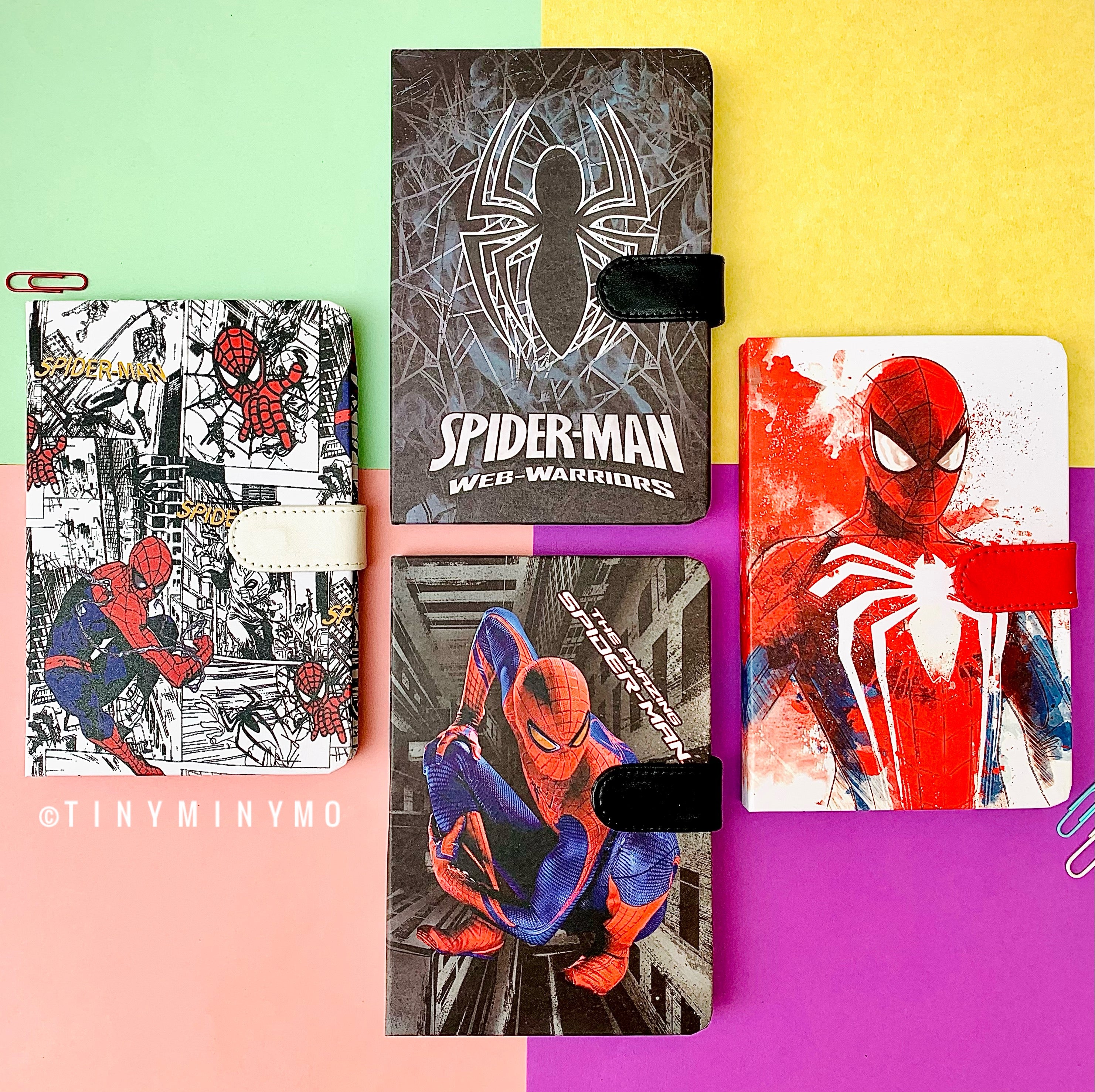Spiderman Notebook with Snap Lock - Tinyminymo