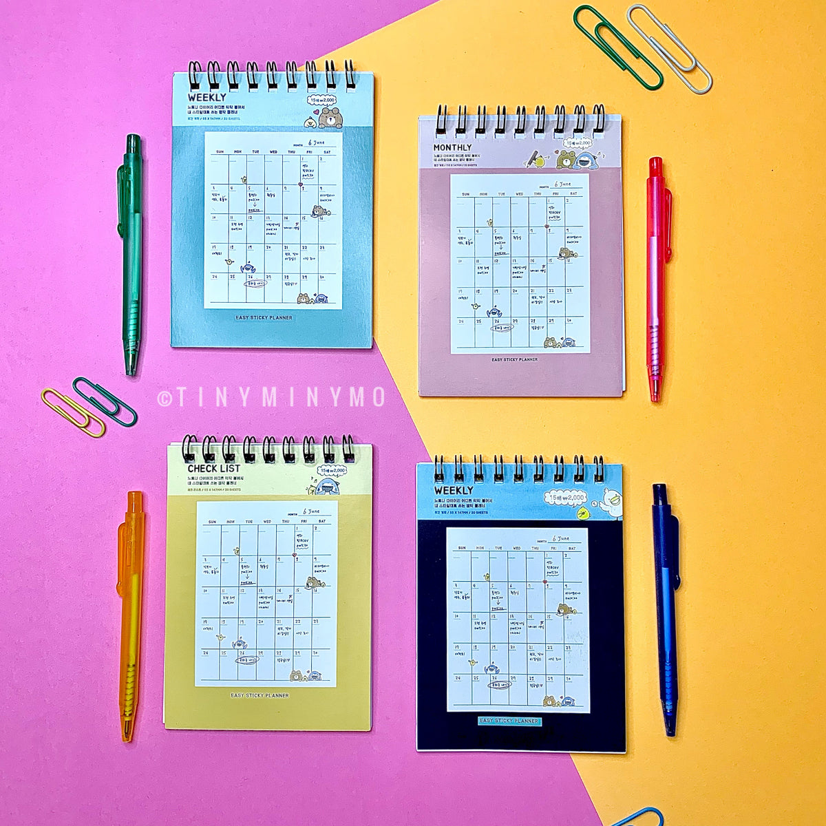 Weekly/ Monthly Spiral Notepad with Pen