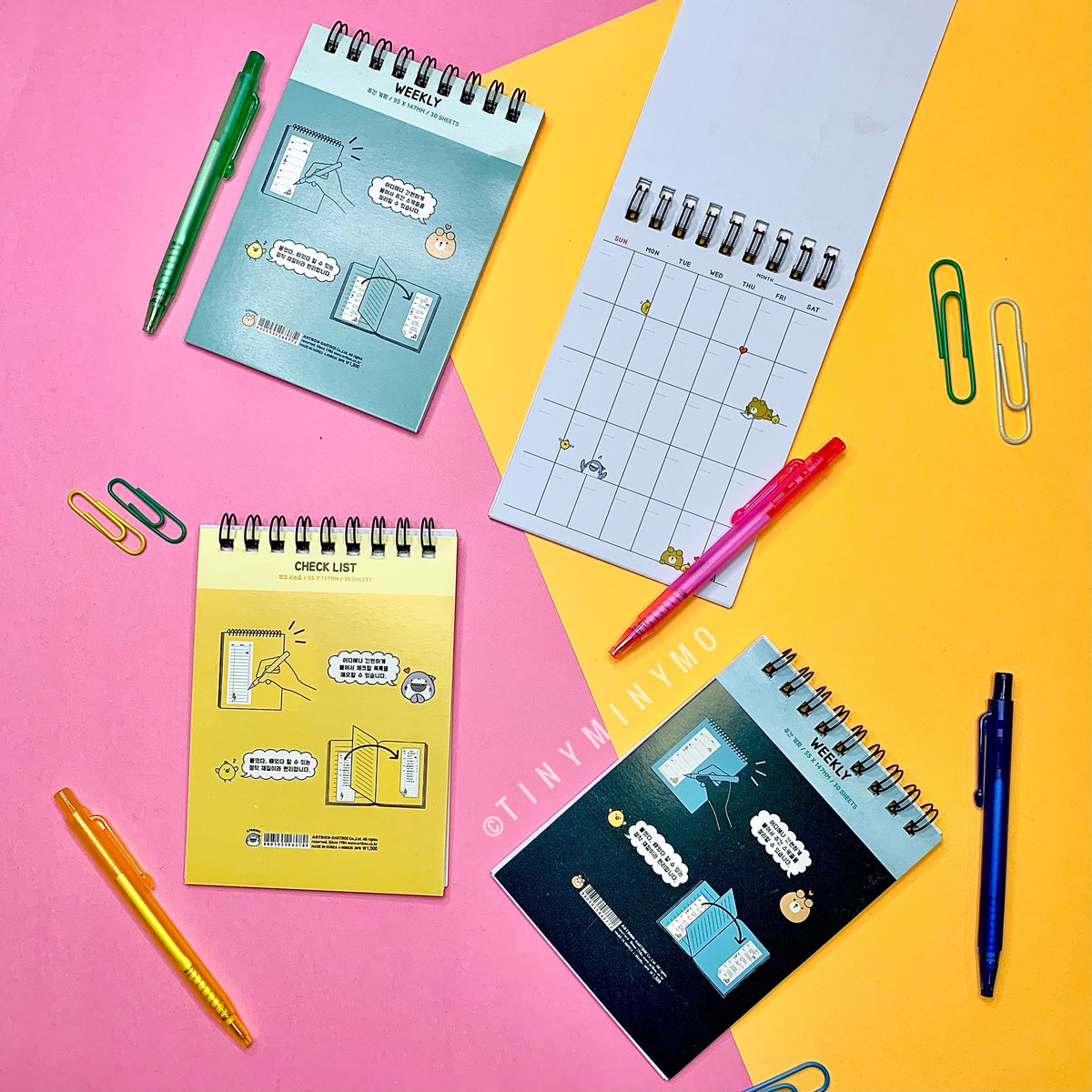 Weekly/ Monthly Spiral Notepad with Pen