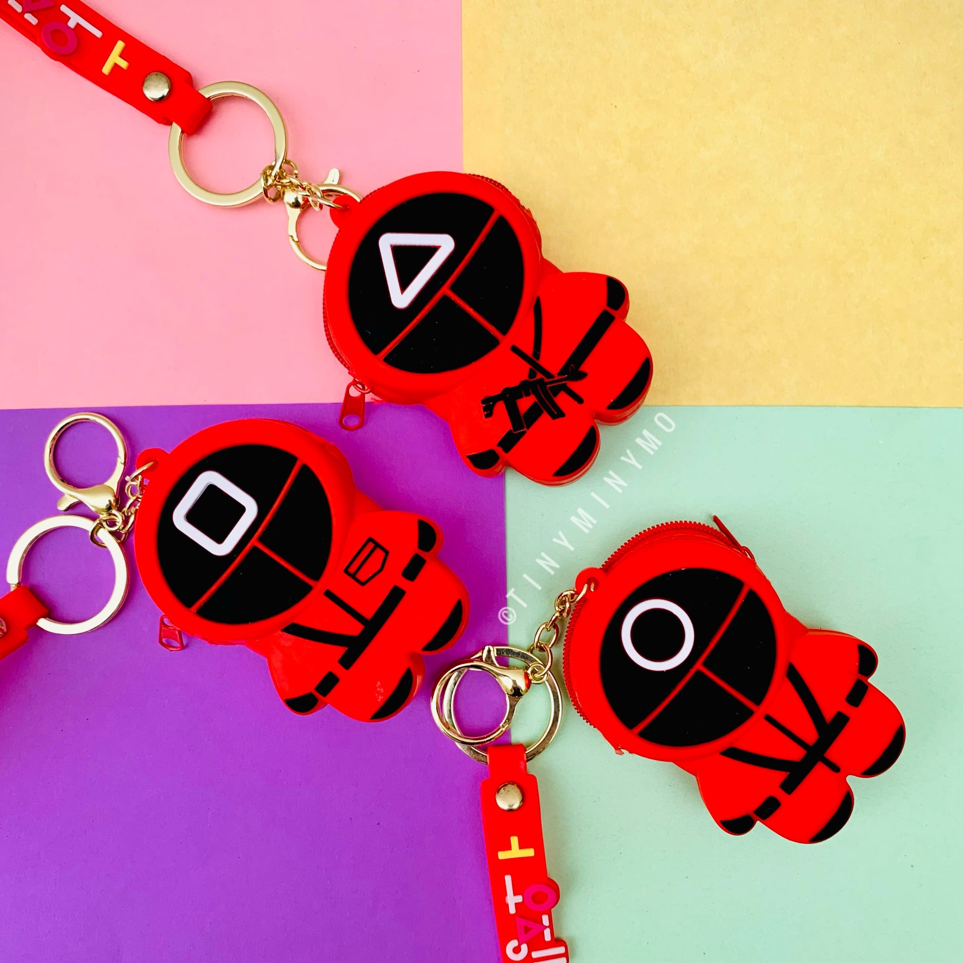 Squid Game Pop it Coin Pouch Keychain - Tinyminymo