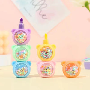 Stackable Confetti Filled Bear Highlighters - Tinyminymo