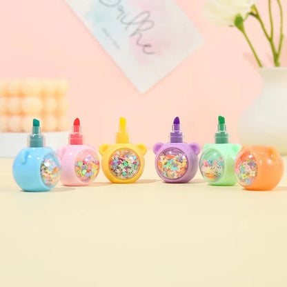 Stackable Confetti Filled Bear Highlighters - Tinyminymo