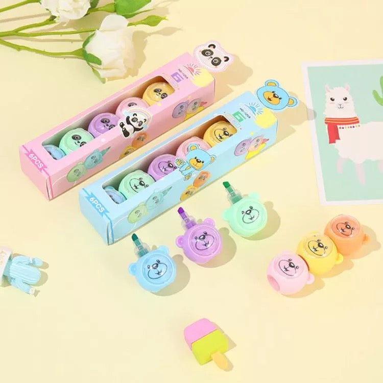 Stackable Panda and Bear Highlighters - Tinyminymo