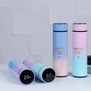 Ombre LED Temperature Display Insulated Vacuum Flask - Tinyminymo