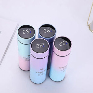 Ombre LED Temperature Display Insulated Vacuum Flask - Tinyminymo