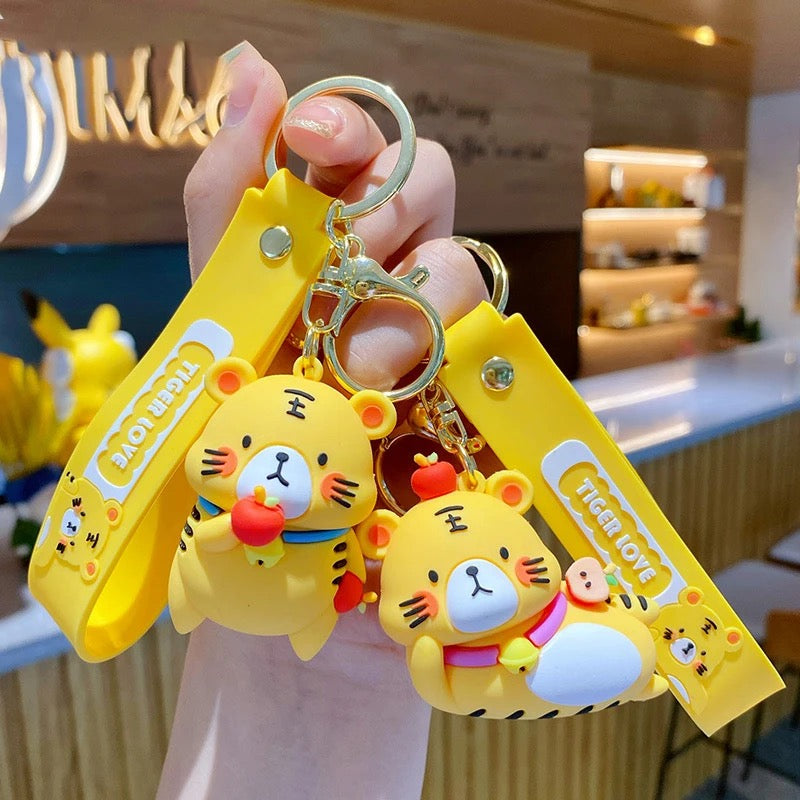 Tiger with Apple 3D Keychain - Tinyminymo