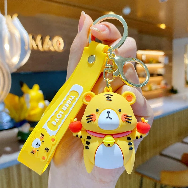 Tiger with Apple 3D Keychain - Tinyminymo