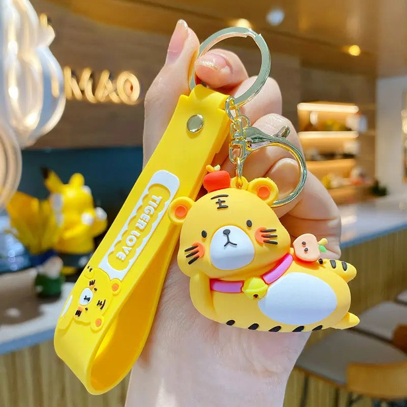 Tiger with Apple 3D Keychain - Tinyminymo
