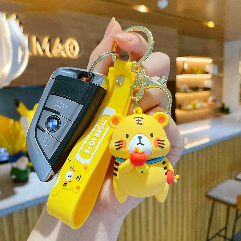 Tiger with Apple 3D Keychain - Tinyminymo