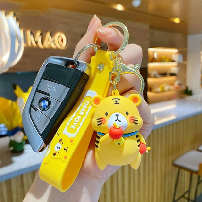 Tiger with Apple 3D Keychain - Tinyminymo