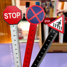 Load image into Gallery viewer, Traffic Sign Wooden Ruler - Tinyminymo
