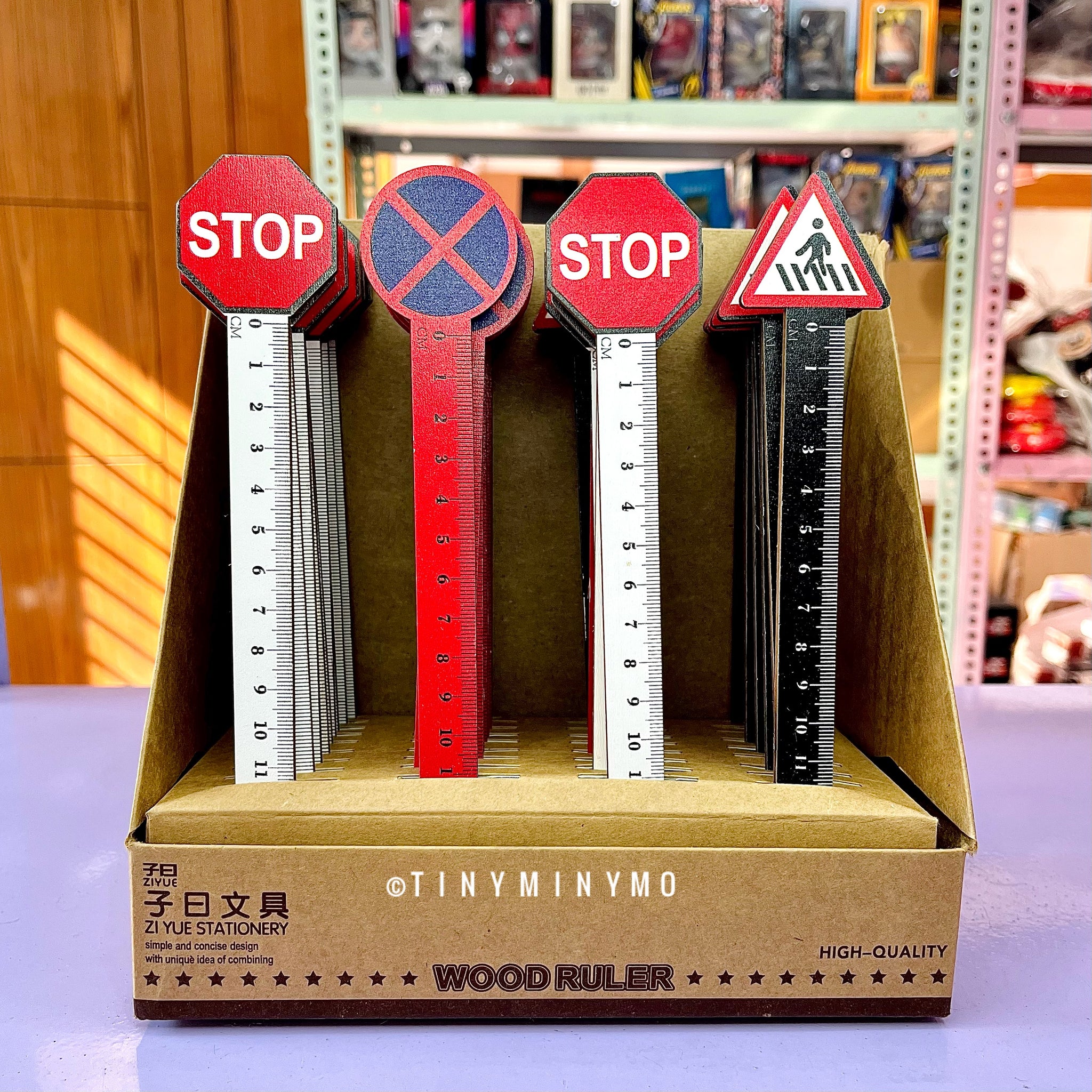 Unique Traffic Sign Wooden Ruler Online in India