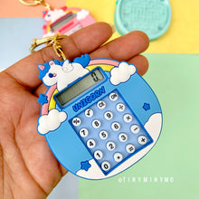 Load image into Gallery viewer, Unicorn Calculator with game Keychain - Tinyminymo

