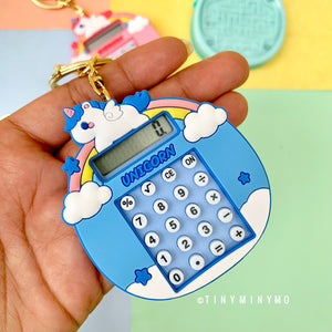 Unicorn Calculator with game Keychain - Tinyminymo