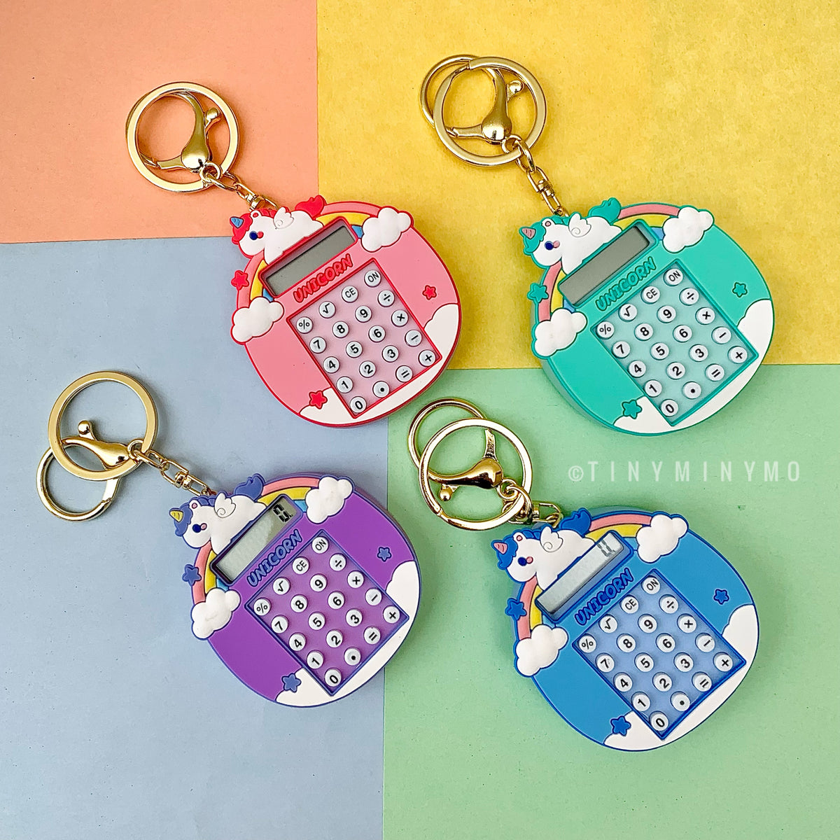 Unicorn Calculator with game Keychain - Tinyminymo