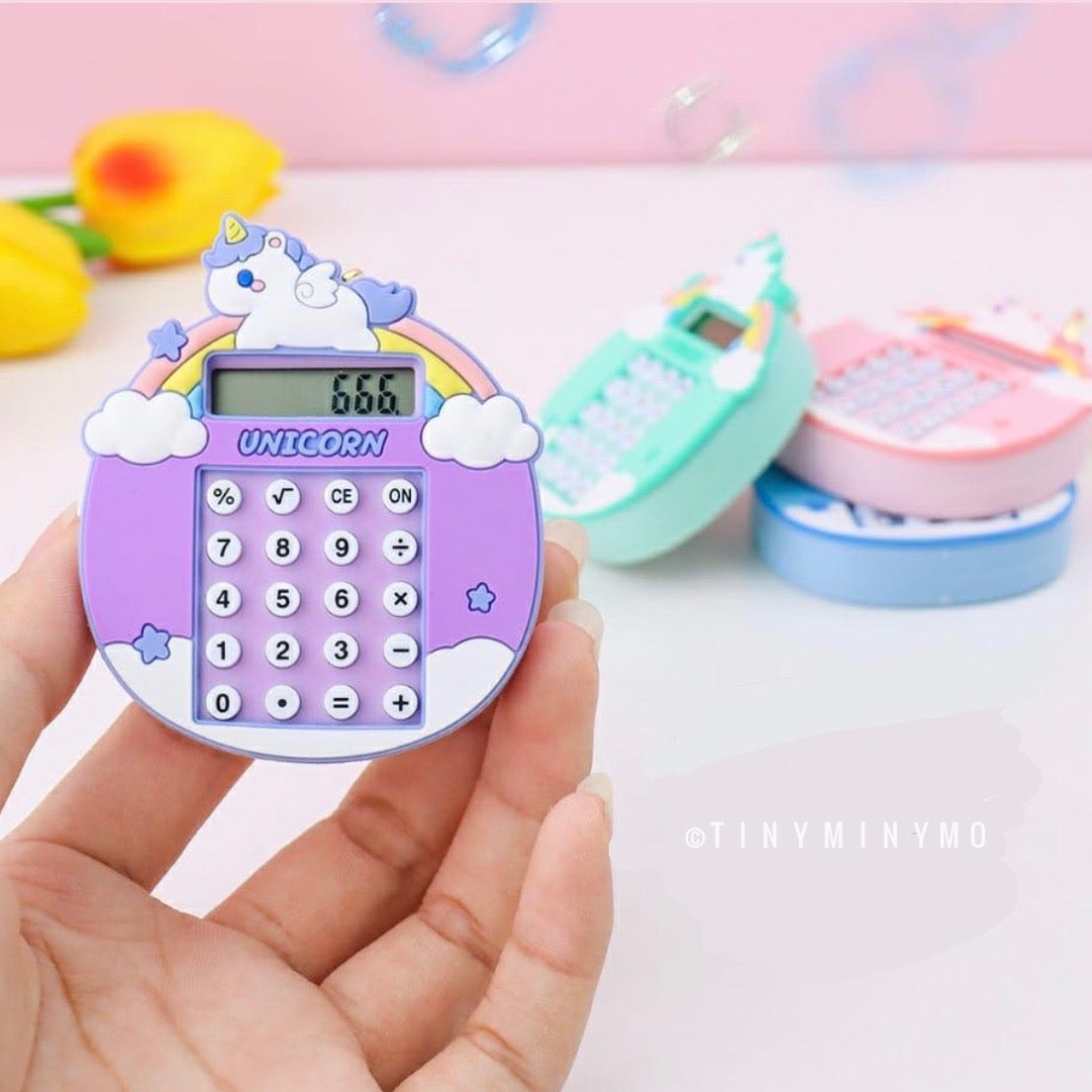Unicorn Calculator with Game Keychain - Tinyminymo