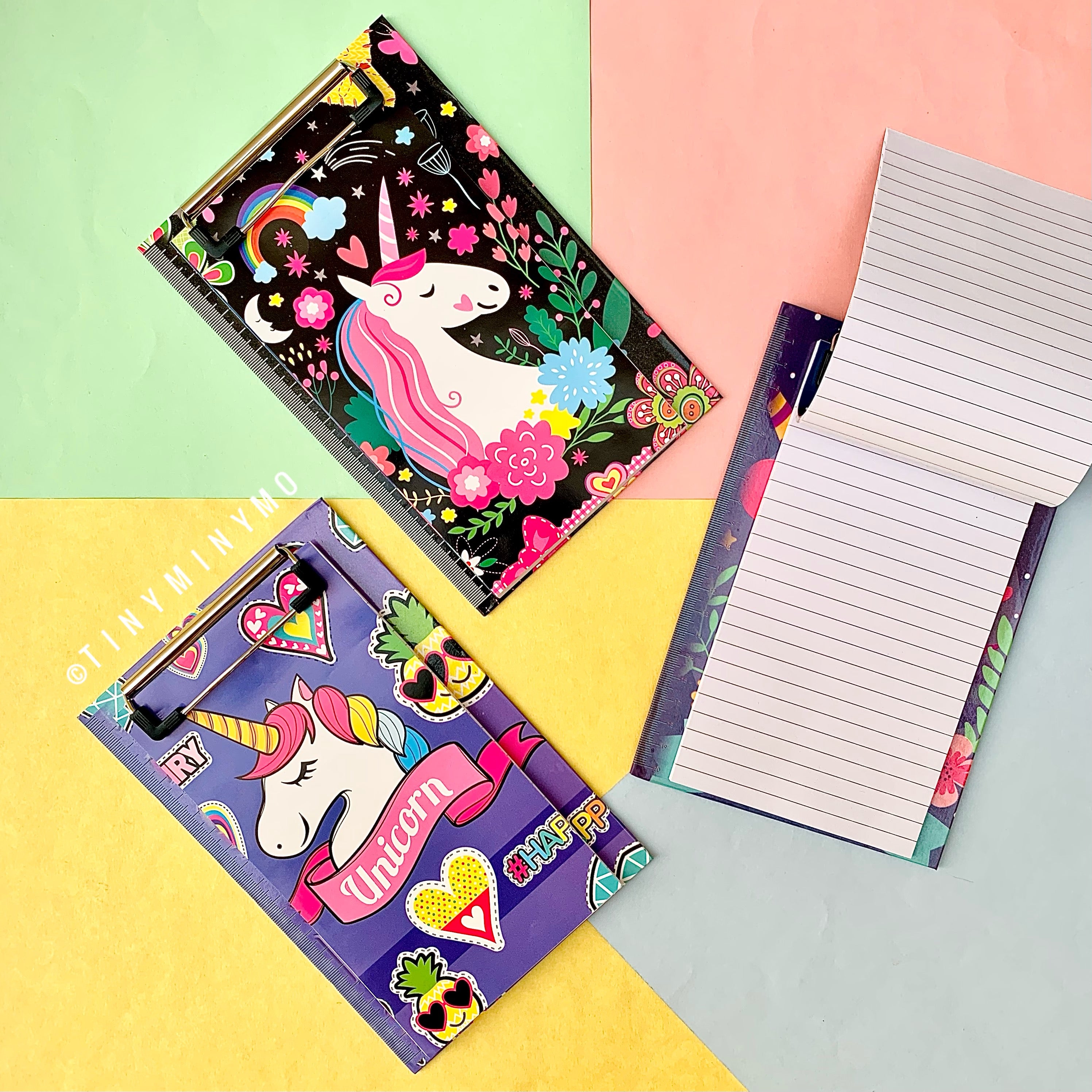 Unicorn Clipboard with Matching Notepad - Tinyminymo