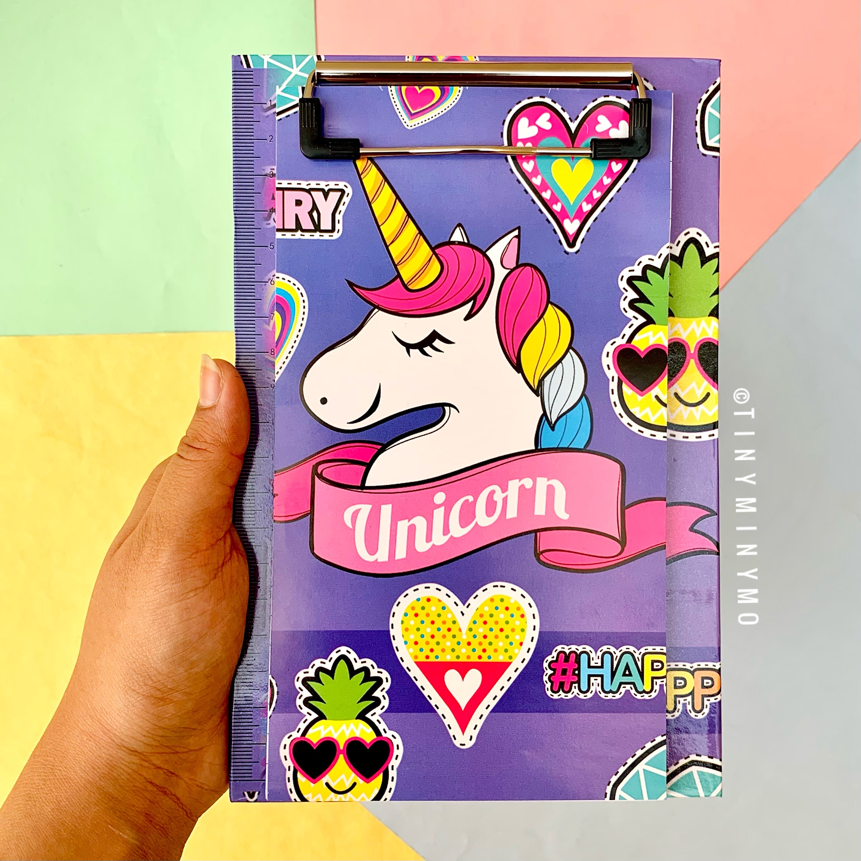 Unicorn Clipboard with Matching Notepad - Tinyminymo