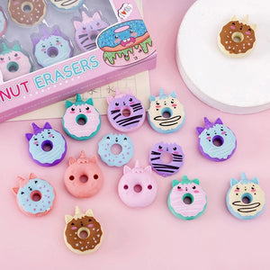 Unicorn Donut Erasers - Set of 6 - Tinyminymo