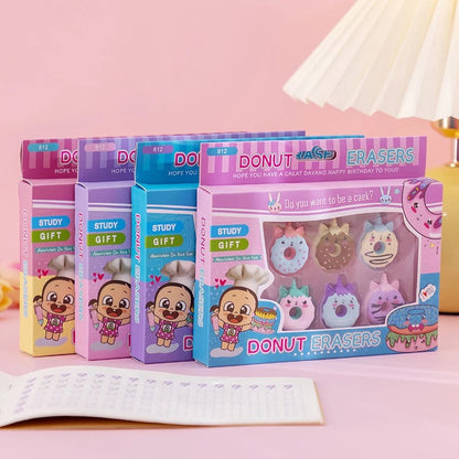 Unicorn Donut Erasers - Set of 6 - Tinyminymo