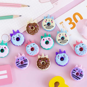 Unicorn Donut Erasers - Set of 6 - Tinyminymo