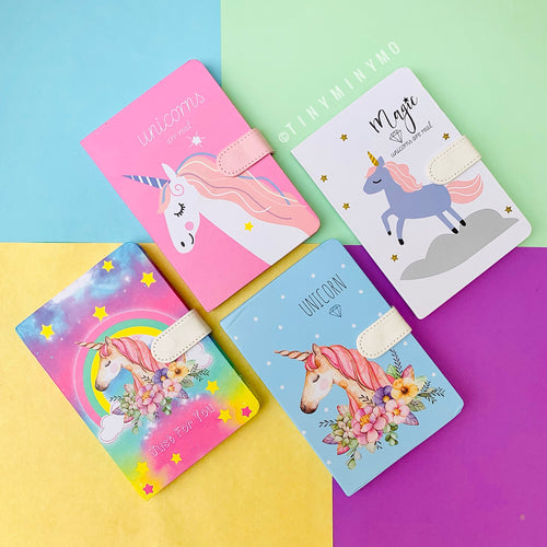 Unicorn Notebook with Snap Lock - Tinyminymo