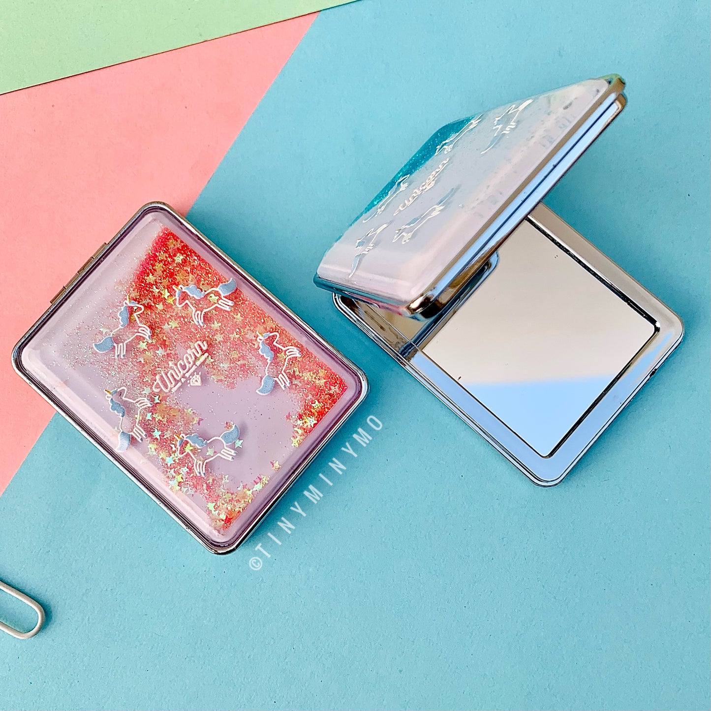 Unicorn Glitter Pocket Mirror - Tinyminymo