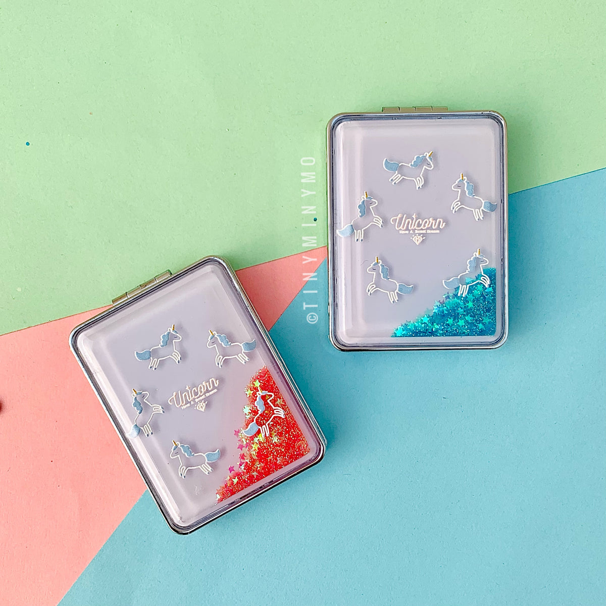 Unicorn Glitter Pocket Mirror - Tinyminymo