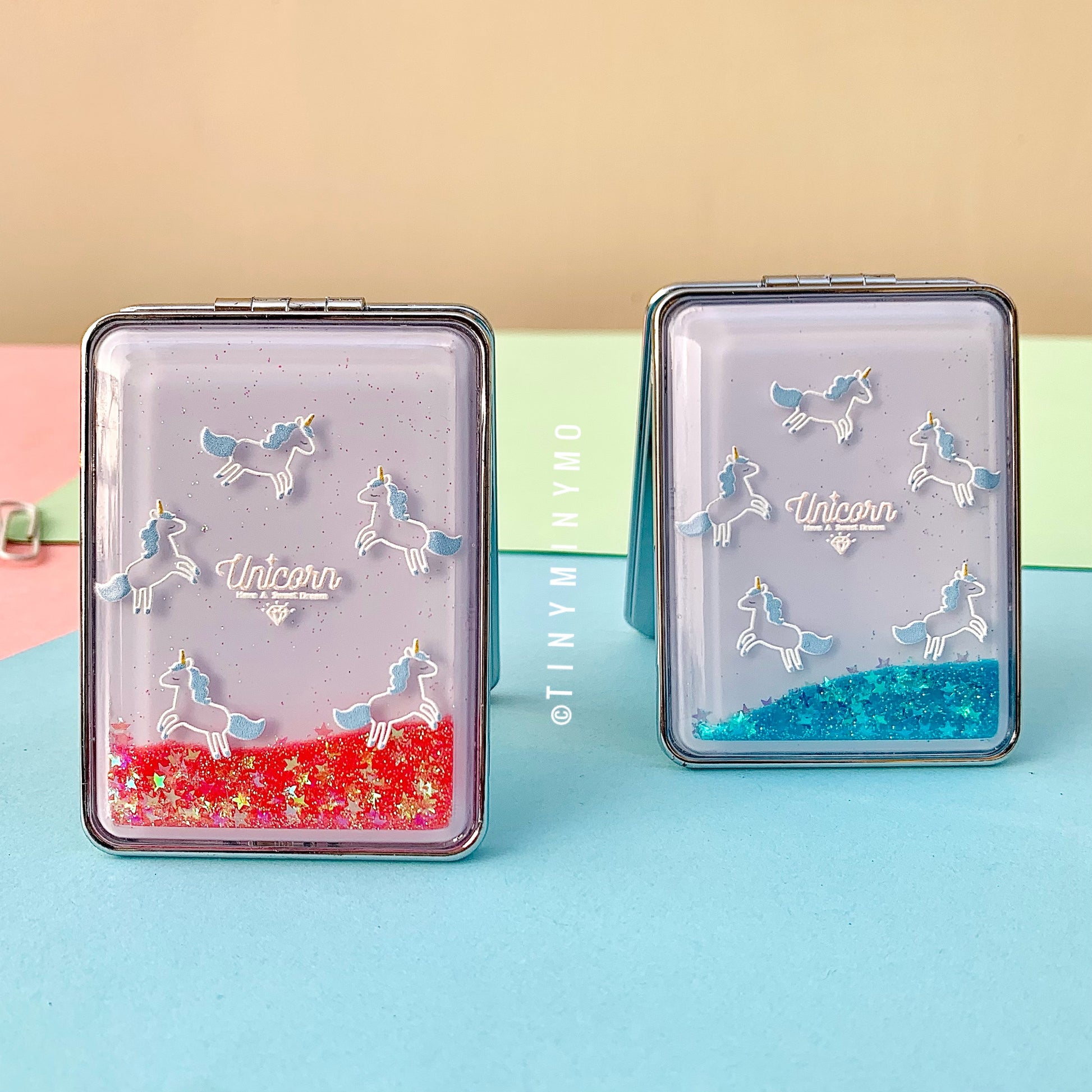 Unicorn Glitter Pocket Mirror - Tinyminymo