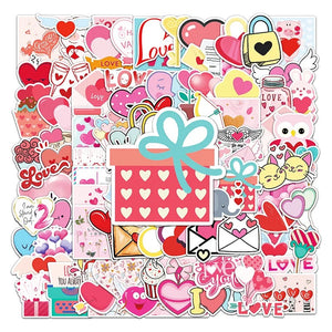 Valentine Stickers - Set of 50 - Tinyminymo