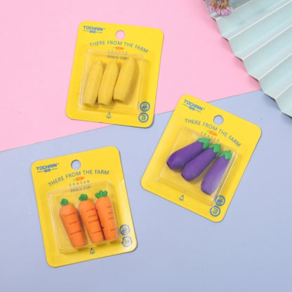 Veggies Eraser and Pencil Topper - Set of 3 - Tinyminymo