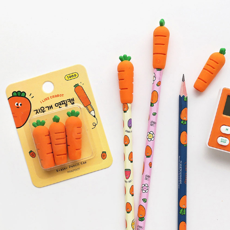 Veggies Eraser and Pencil Topper - Set of 3 - Tinyminymo