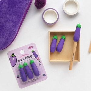 Veggies Eraser and Pencil Topper - Set of 3 - Tinyminymo