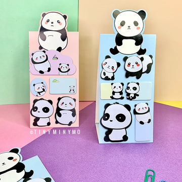 Panda Planner Sticky Notes - Bookmark Prioritize and Set Goals with Color Coding - 60 Ruled Lined Notes 4x6 40 Dotted Notes 3x4